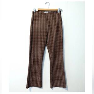 Urban Outfitters Plaid Herringbone Kick Crop Knit Pants Size M